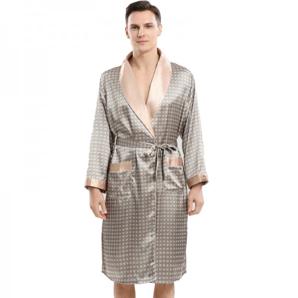 Satin Kimono Robe For Women Long Sleeve Light Weight Sleepwear