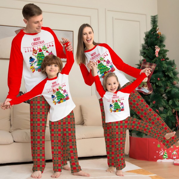 Christmas Tree Matching Family Pajamas Cute Holiday Pjs