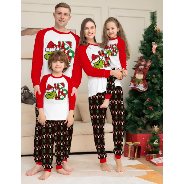 Grinch Family Pajamas Couples Christmas Holiday Pjs