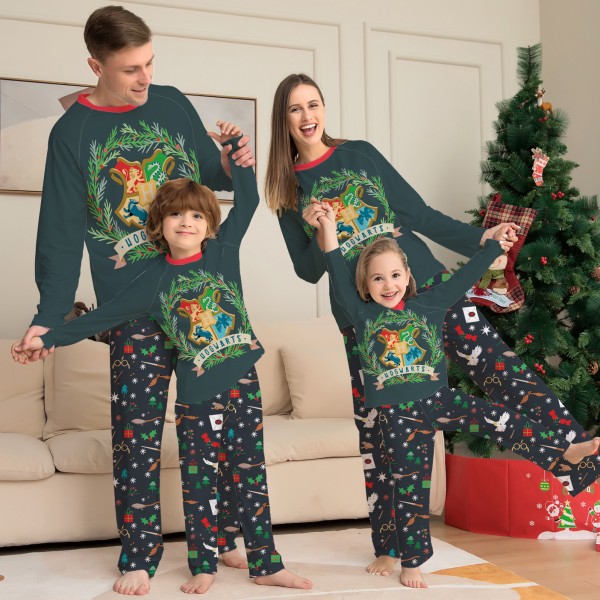 Family Pajamas Mens Womens Christmas Holiday Pjs Dark Green