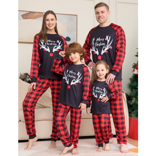 Red Plaid Matching Family Pajama Sets Christmas Holiday Pjs